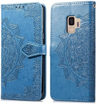 Чехол Vintage для Samsung Galaxy S9 / G960 книжка с узором голубой