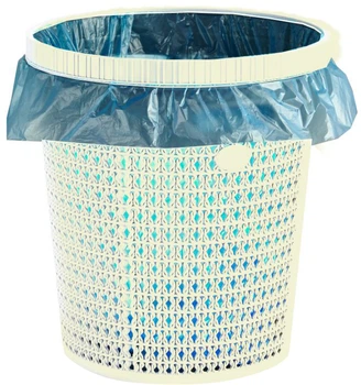 Кошик для сміття Sakarya Plastik з відсіком для пакетів 12 л Бежевий (8697400038461)