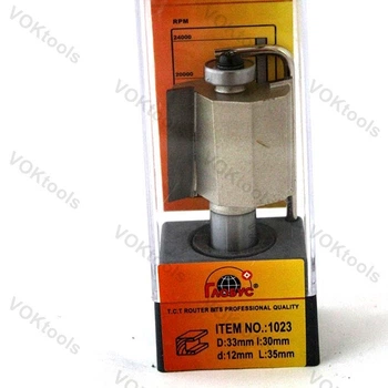 Фреза ГЛОБУС 1023 кромочная фальцевая d12 D33 h30