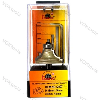Фреза ГЛОБУС 2007 d8 D38 h16 R8 кромочная калевочная