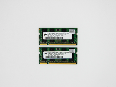 Оперативная память Micron SODIMM 4Gb (2*2Gb) DDR2 800MHz PC2-6400 CL6 (MT16HTF25664HY-800E1) Refurbished