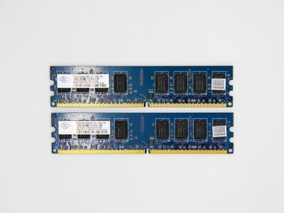 Оперативная память Nanya DIMM 4Gb (2*2Gb) DDR2-800MHz PC2-6400 CL6 (NT2GT64U8HD0BY-AD) Б/У