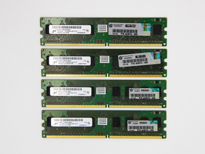 Оперативная память Micron 4Gb (4*1Gb) DDR2 800MHz PC2-6400 CL6 (MT8HTF12864AZ-800H1) Refurbished
