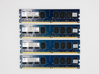 Оперативная память Nanya DIMM 8Gb (4*2Gb) DDR2-800MHz PC2-6400 CL6 (NT2GT64U8HD0BY-AD) Refurbished