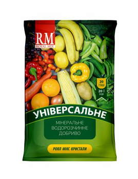 Добриво Royal Mix crystal універсальне N-18 P-18 K-18+мікроелем+прилипач 20 г Агрохімпак