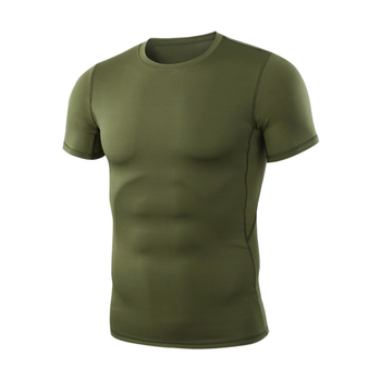 Мужская тактическая футболка с коротким рукавом Lesko A159 Green размер XXL (F_4851-15826)