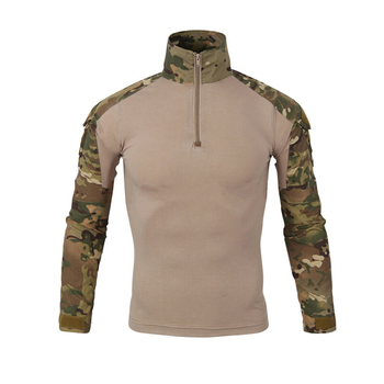 Тактическая рубашка Lesko A655 Camouflage 3XL (40р.) кофта с длинным рукавом камуфляжная армейская для военных (F_4256-12572)