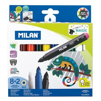 Фломастеры цветные Milan Magic 8+2 шт (80023)