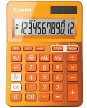 Калькулятор Canon LS-123K Orange (9490B004); настольный, 12-разрядный, литиевая + солнечная батарея (двойное), 145 x 104 x 25 мм