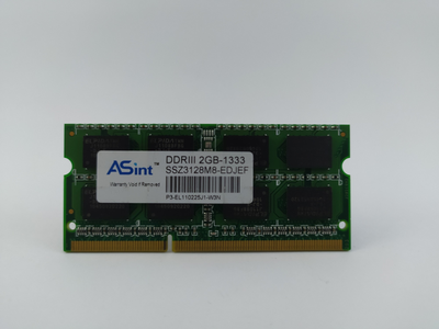 Оперативная память для ноутбука SODIMM ASint DDR3 2Gb 1333MHz PC3-10600S (SSZ3128M8-EDJEF) 5144 Б/У