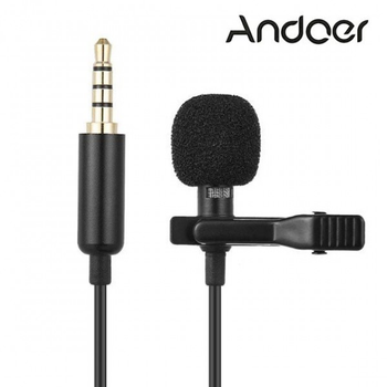 Петличный микрофон Andoer EY-510A петличка для смартфона, камеры, ПК