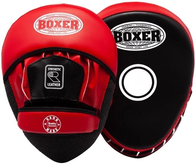 Лапы боксерские Boxer 0.8 мм Черно-красные (2013-01R)