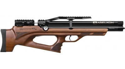 Пневматична PCP гвинтівка Aselkon MX10-S Wood кал. 4.5 дерево + Насос Borner для PCP в подарунок