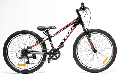 Велосипед Veloz Junior 4.1 24” 11" 2021 черно-красный