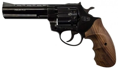 Револьвер під патрон Флобера PROFI-4.5 "черн / бук + в подарунок Патрони Флобера 4 мм Sellier & Bellot Sigal (50 шт) + Кобура оперативна для револьвера універсальна + Збройна чищення мастило-спрей XADO