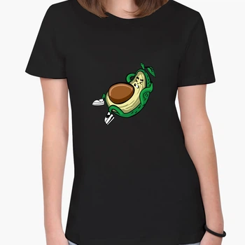 Футболка женская Авокадо Фитнес (Avocado Fitness) (8976-2030-5) XXL Черная