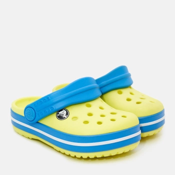Кроксы Crocs Kids’ Crocband Clog 204537-73E Салатовые с голубым