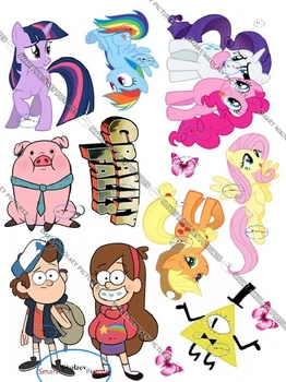 Сахарна їстівна картинка Gravity Falls, гравити фолз, поні вис. 8 см, вис. 10 см для дітей на капкейки і топпери (SNP - 00416)
