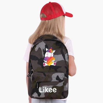 Рюкзак дитячий Лайк Єдиноріг (Likee Unicorn) (9263-1037) 17 л Камуфляж