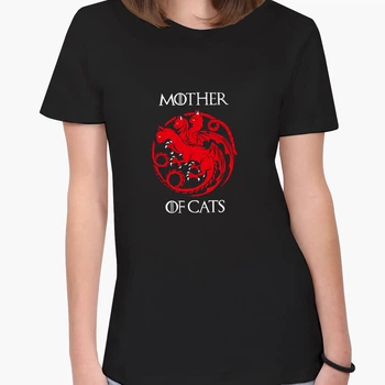 Футболка жіноча Маті Кітов (Mother Of Cats) (8976-2015-1) S Чорна