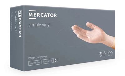 Перчатки виниловые Mercator® Simple Vinyl нестерильные неопудренные прозрачные S (6736118)