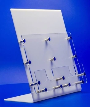 Настольная буклетница на 2 кармана для флаеров и визиток (PP-240)