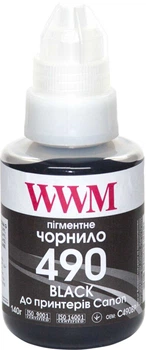 Чорнило WWM GI-490 для Canon G14xx/G24xx/G34xx 140 г Black Pigment (C490BP)