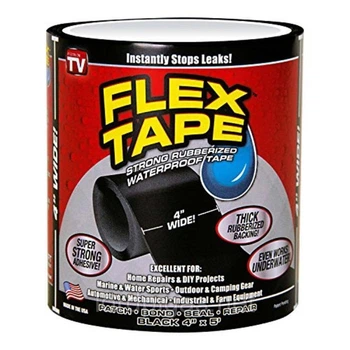 Скотч лента Flex Tape сверхпрочная водонепроницаемая 10х150 см черная 02023