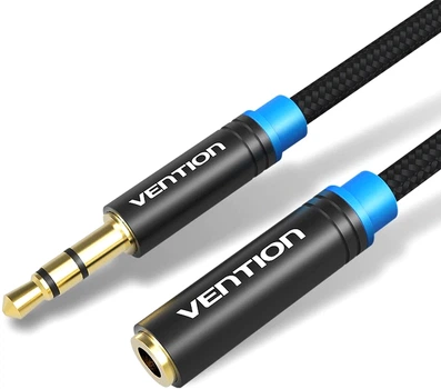 Кабель Vention Audio 3.5 мм M - 3.5 мм F 5 м Black (65780841/VAB-B06-B500-M)