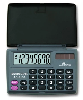 Калькулятор Assistant AC-1152 Чорний 87х58х10 мм