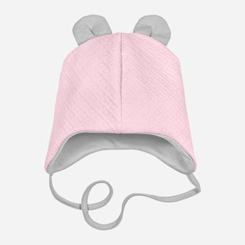 Демисезонная шапка с завязками Tunes Love 11-5-6-104 48 см Розовая (Tu_2000000006758)