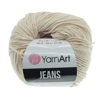 Пряжа YarnArt Jeans 50 г, 160 м, Бежевая 05, 1 моток (YAR-036463)