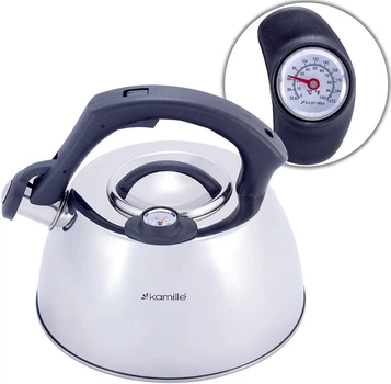 Чайник Kamille Whistling Kettle Thermo 3л из нержавеющей стали со свистком и термометром