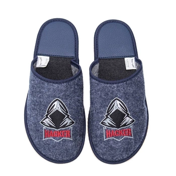 Підліткові тапочки Sweet slippers 37р джинс з темно-сірим Hacker закриті