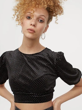 Топ женский H&M 060949265 S Черный (6666000146076)