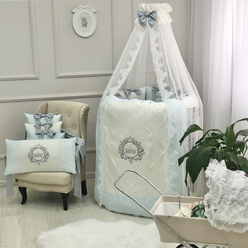 Комплект дитячого постільного Elegance блакитний овал 014507