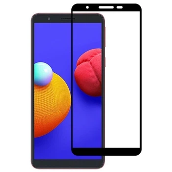 Защитное стекло Full Glue для телефона Samsung Galaxy M01 Core / A01 Core Черный / Black 0.33 мм