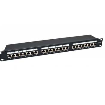 Патч-панель Kingda 19" 24xRJ-45 FTP, кат. 5e, с модулями