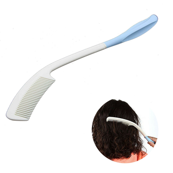 Расческа инвалидная для волос Lesko 038 с длинной прорезиненной ручкой (F_3376-9788)