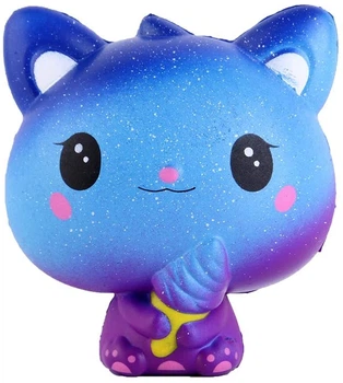 Мягкая игрушка антистресс Сквиши Squishy Кот с мороженым 11 см