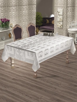 Скатертина Maison Royale 160x300 Cazibe White