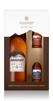 Набор бренди ARARAT 5 лет 0.7 л 40%, Ani 7 лет 0.05 л 40%, Akhtamar 10 лет 0.05 л 40% (4850001006954)