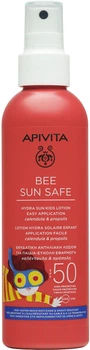Сонцезахисний лосьйон Apivita Bee Sun Safe SPF50 для дітей 200 мл (5201279080273)