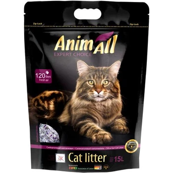 Силикагелевий наповнювач AnimAll Premium Кристали аметисту для котів, 15 л (6.7 кг)