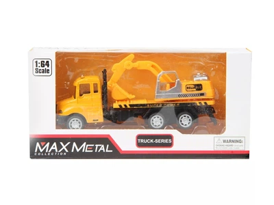 Іграшка дитяча екскаватор Bruder 1:64 Truck-Series (12.5 х 3.4 х 5 см) Жовтий (1010-006-00)