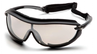 Баллистические очки защитные с уплотнителем Pyramex XS3 Plus (Anti-Fog) (indoor/outdoor mirror) зеркальные полутемные