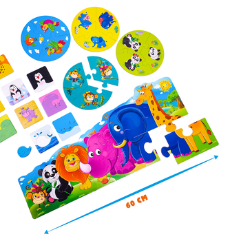 Развивающий набор 3 в 1 Vladi Toys Зоомир (укр) (VT2901-04)
