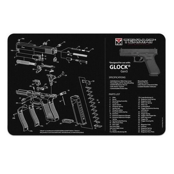 Килимок TekMat для чищення зброї Glock Gen5 2000000022048