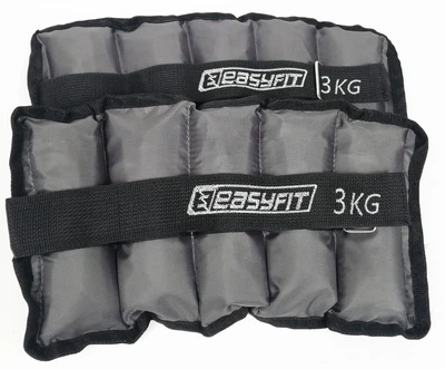 Обважнювачі EasyFit Metal 2 шт по 3 кг з фіксованою вагою (манжети для рук і ніг з металевим наповнювачем, універсальні для бігу) EF-WA-3