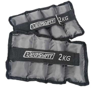 Утяжелители EasyFit Metal 2 шт по 2 кг с фиксированным весом (манжеты для рук и ног с металлическим наполнителем, универсальные для бега) EF-WA-2